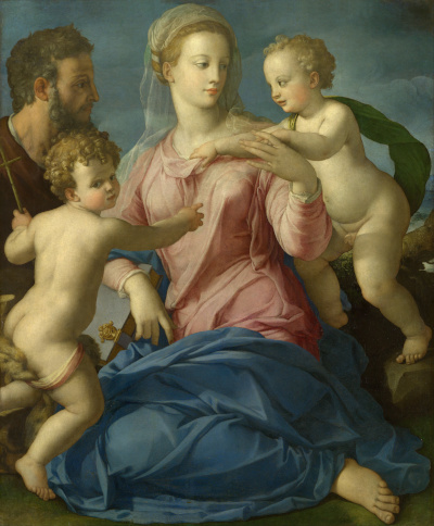 The Holy Family with the Infant Saint John the Baptist (Madonna Stroganoff) Bronzino